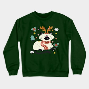 Meowy Christmas Cat Crewneck Sweatshirt